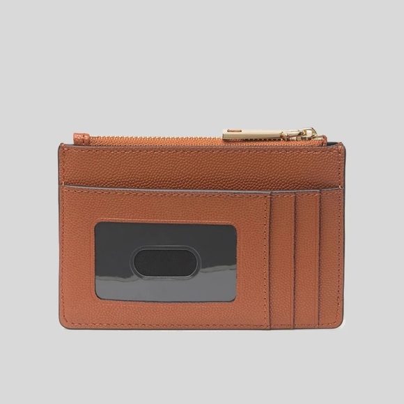 Marc Jacobs Leather Zip Top Wallet in Smoked Almond Size 3.5” L x 5” W x .5” D - Picture 3 of 13